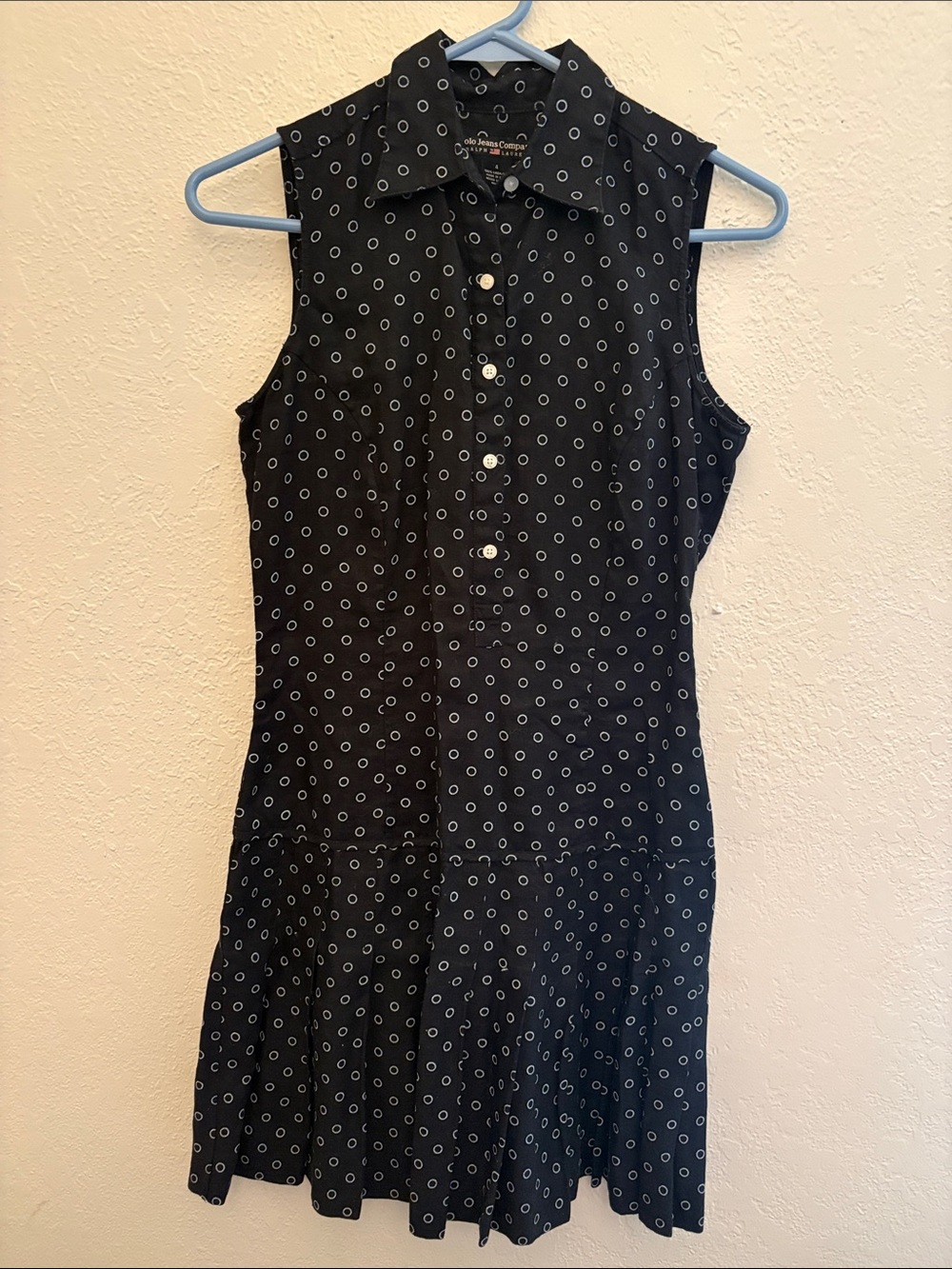 Ralph Lauren Linen Polkadot Tennis Dress